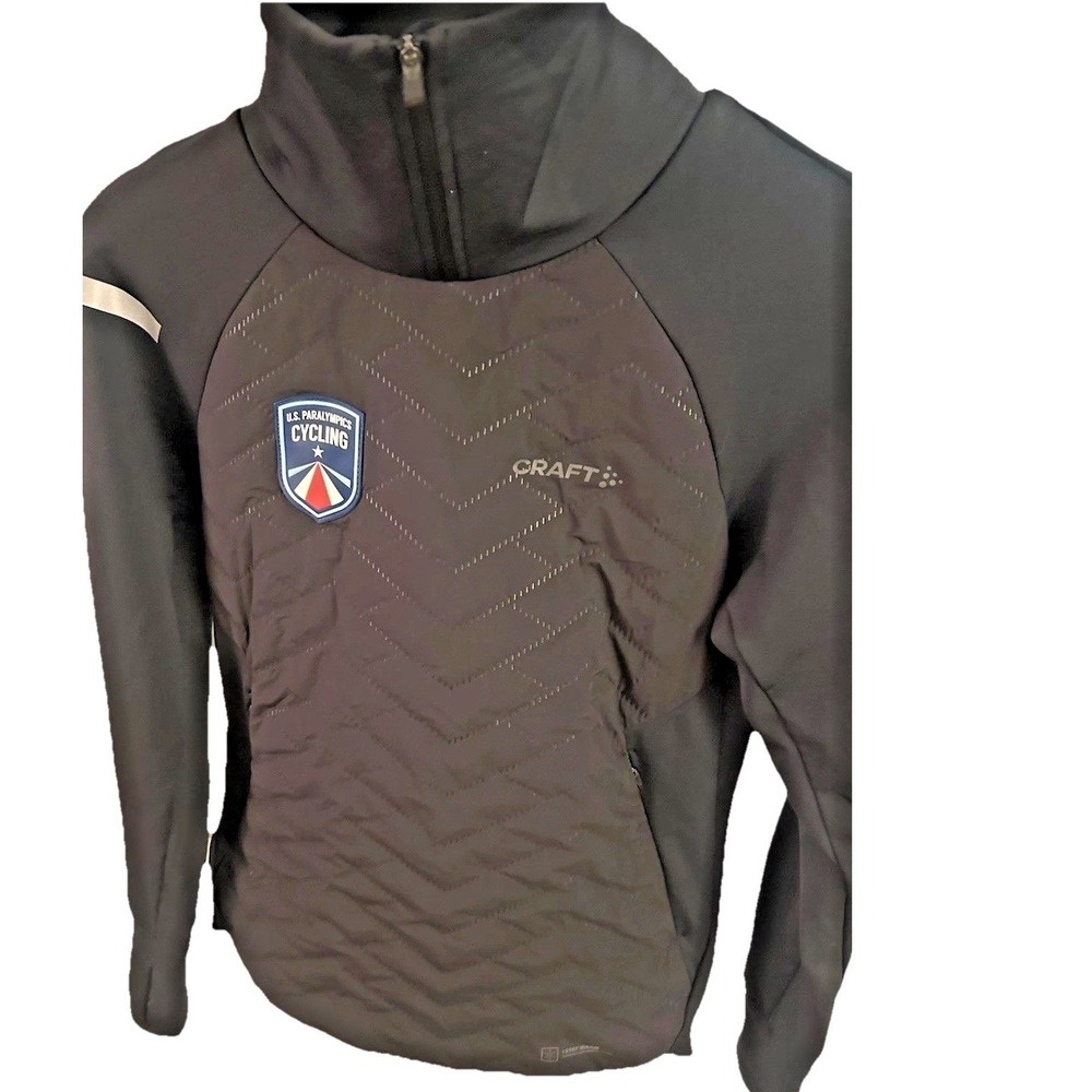 Craft Cycling Running Thermal Jacket Pullover Black XS Reflective Activewear